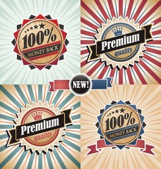 Vintage quality and guaranteed backgrounds and labels