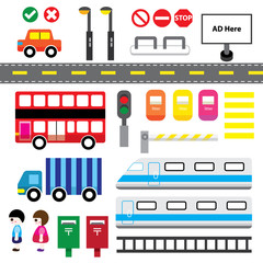 Transport Cartoon Elements