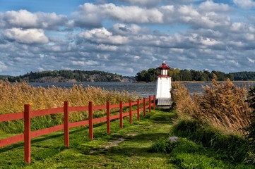 Fototapeta na wymiar Wietrzny dzień na pań w Östergötland, Szwecja