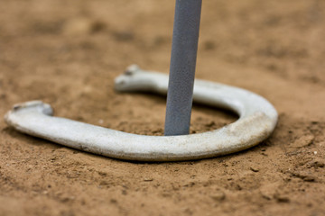 Ringer in horseshoes game © lorenjamison