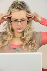 Woman with headache