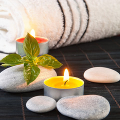 Wellness and spa concept with candles