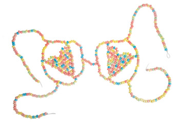 Candy bra, isolated