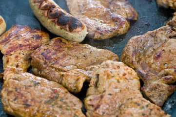 Fleisch auf Griller