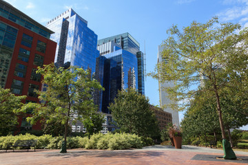 The financial district of Boston