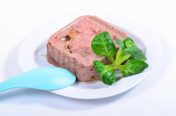Hundefutter und Löffel
