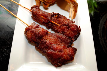 Appetizer of Chicken on a Stick