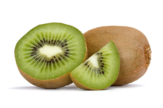 kiwi over white background