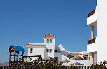 Fototapeta premium White building at Fuerteventura, Canary Islands