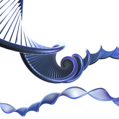 DNA digital illustration - obrazy, fototapety, plakaty