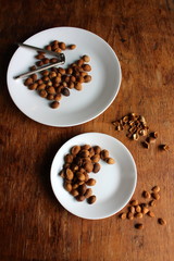 Two Plates of Apricot seeds