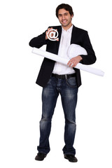 Architect with an @ sign