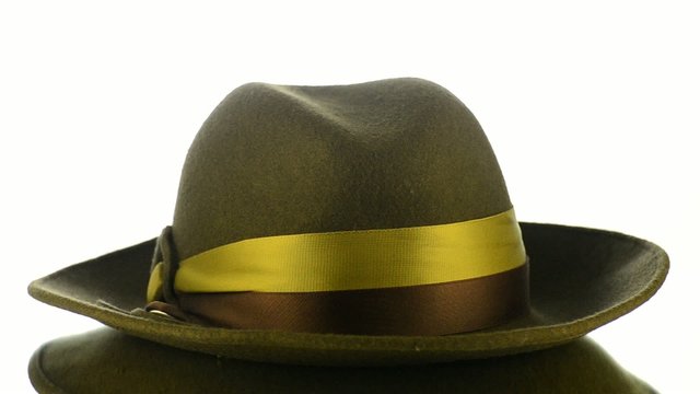 Green vintage hat