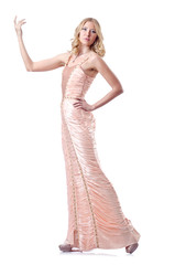 Woman in fashion studio shooting