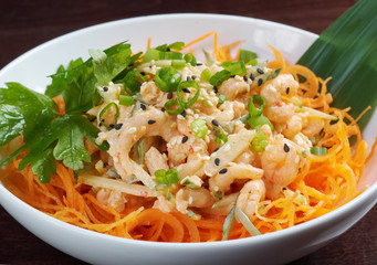 chinese cuisine .salad of shrimp