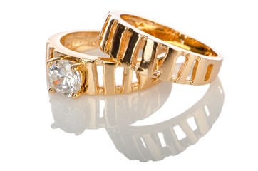 Jewellery ring isolated on white