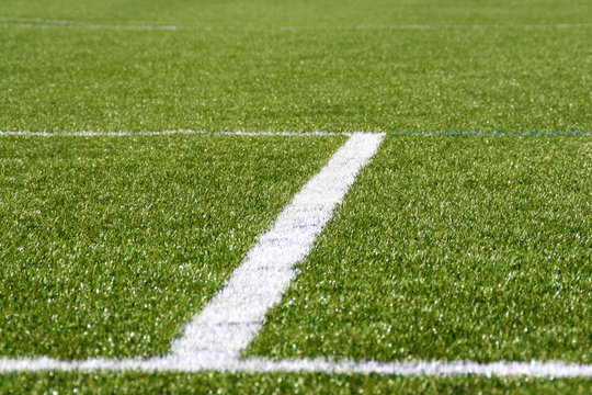 Linie auf dem Fußballfeld