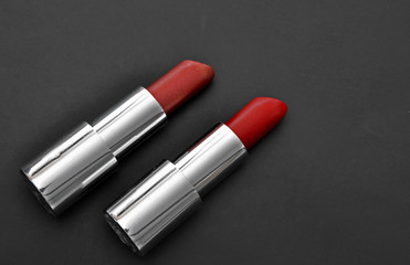 two red lipstick