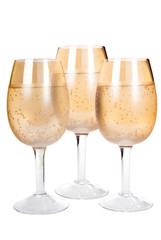 three glasses on the isolated