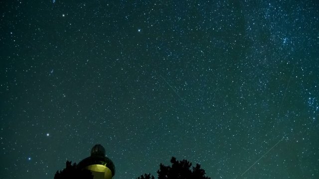 Observatory and stars timelapse