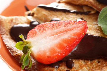 Strawberry crepes