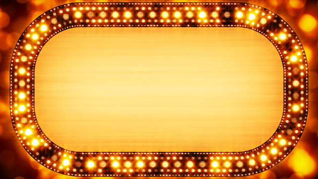 golden casino neon banner loopable