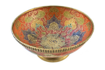 Antique brass bowl