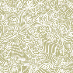 Floral seamless pattern, vector background.
