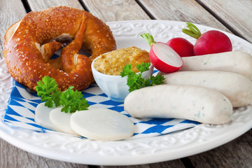 Weißwurst und Bretzel