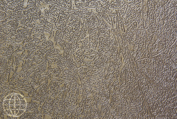 Global icon on leather background and texture