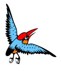 bird on white background