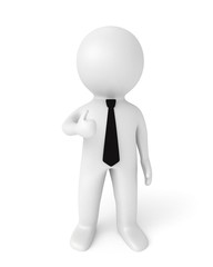 3d human with the thumb up