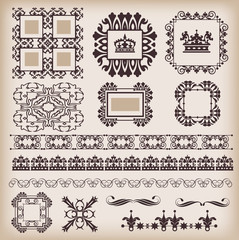 Vector set. Vintage Elements for your design.