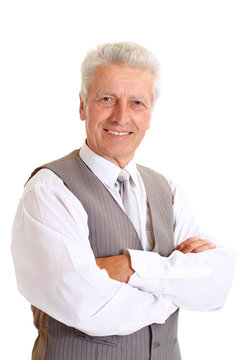 Glorious matre man in suit
