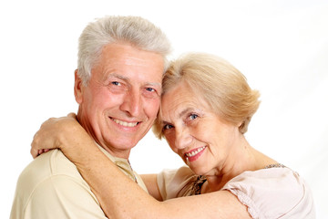 Tender elderly couple