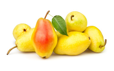 pears yellow many leaf