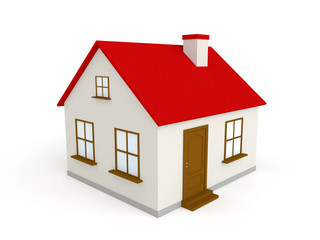 3d house isolated on white background