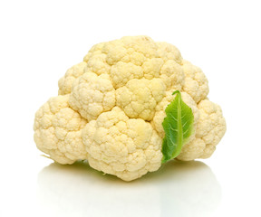 Cauliflower on a white background