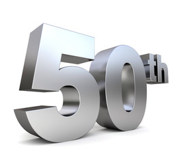 3d metal anniversary number - 50th