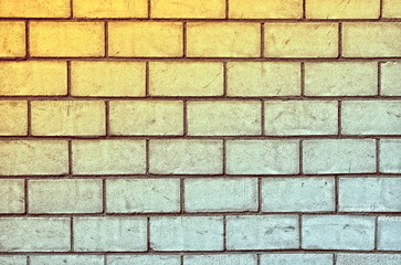 Sunset on wall