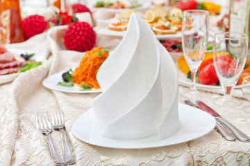 Wedding table setting