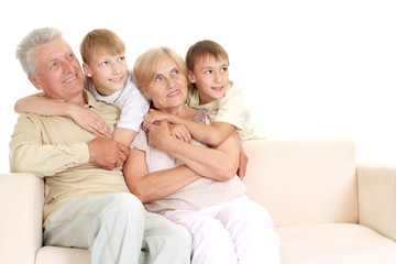 Granddad and granny  with their beautiful grandchildren