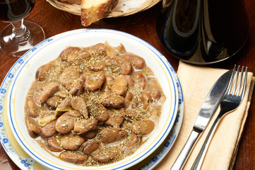 piatto con fave bollite tipico palermitano