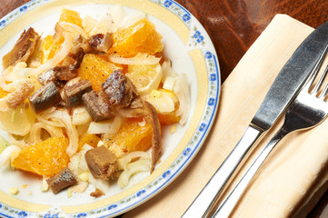 Insalata arance e aringa