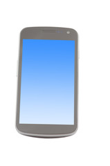 Smartphone with blue screen
