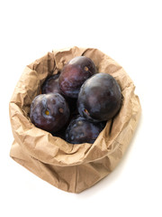 Fresh purple plum fruit