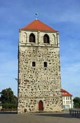 Fototapeta na wymiar Zerbst/Anhalt: Glockenturm der St.-Bartholomäi-Kirche