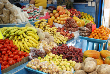 Fototapeta na wymiar Fresh Fruit at Old Town Market, Mazatlan, Mexico