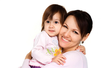 Nice woman with a daughter