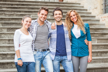 Fototapeta premium Group of Friends Embraced